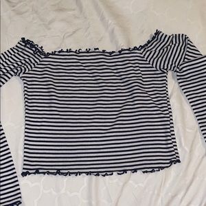 long sleeve off the shoulder